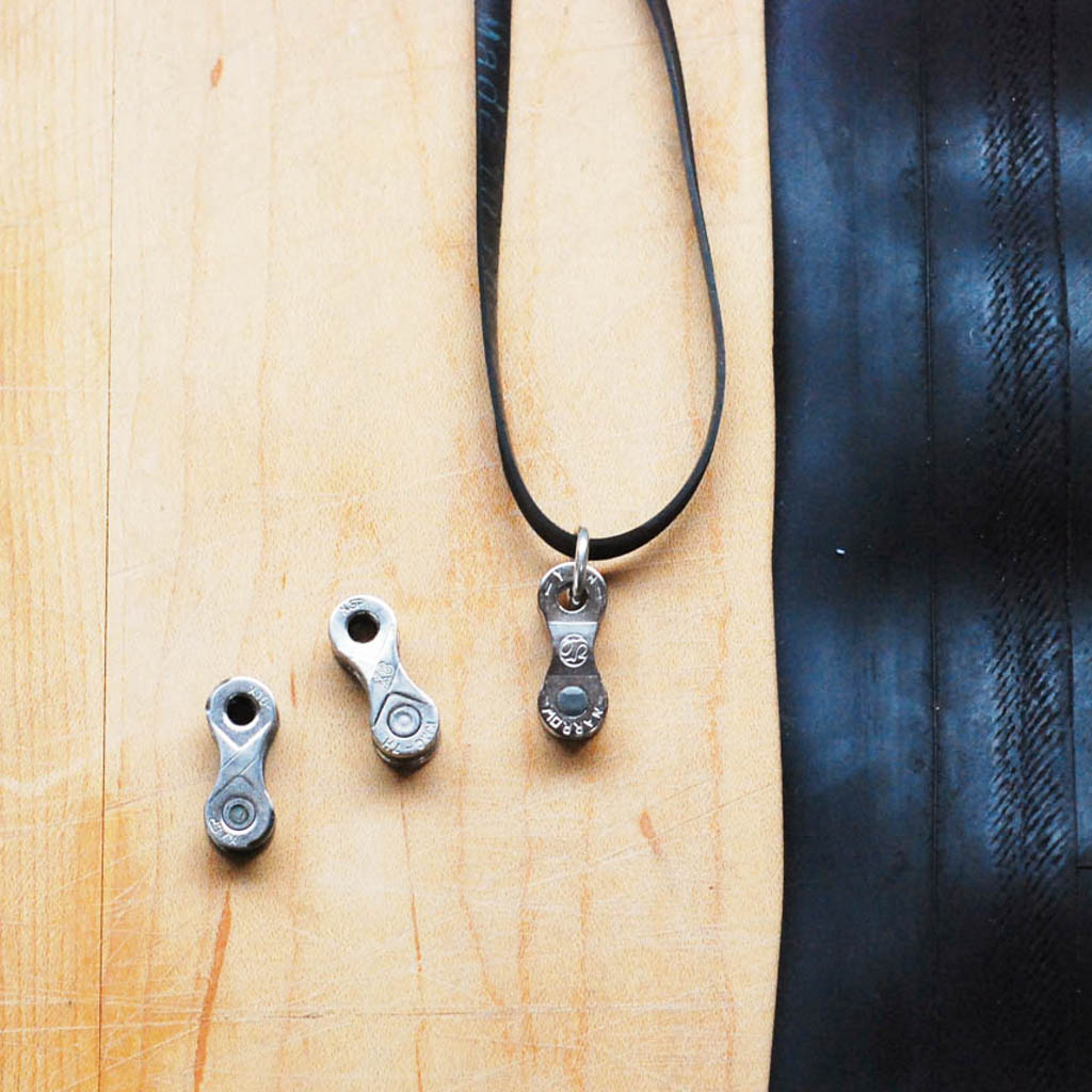 Lone Rider Recycled Bike Chain Necklace product view