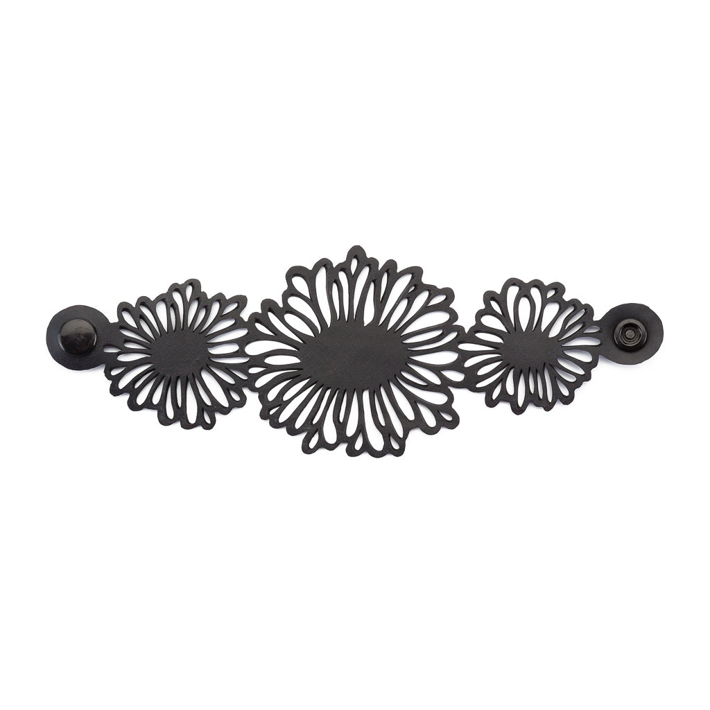 Dandelion Recycled Rubber Flower Cuff product view
