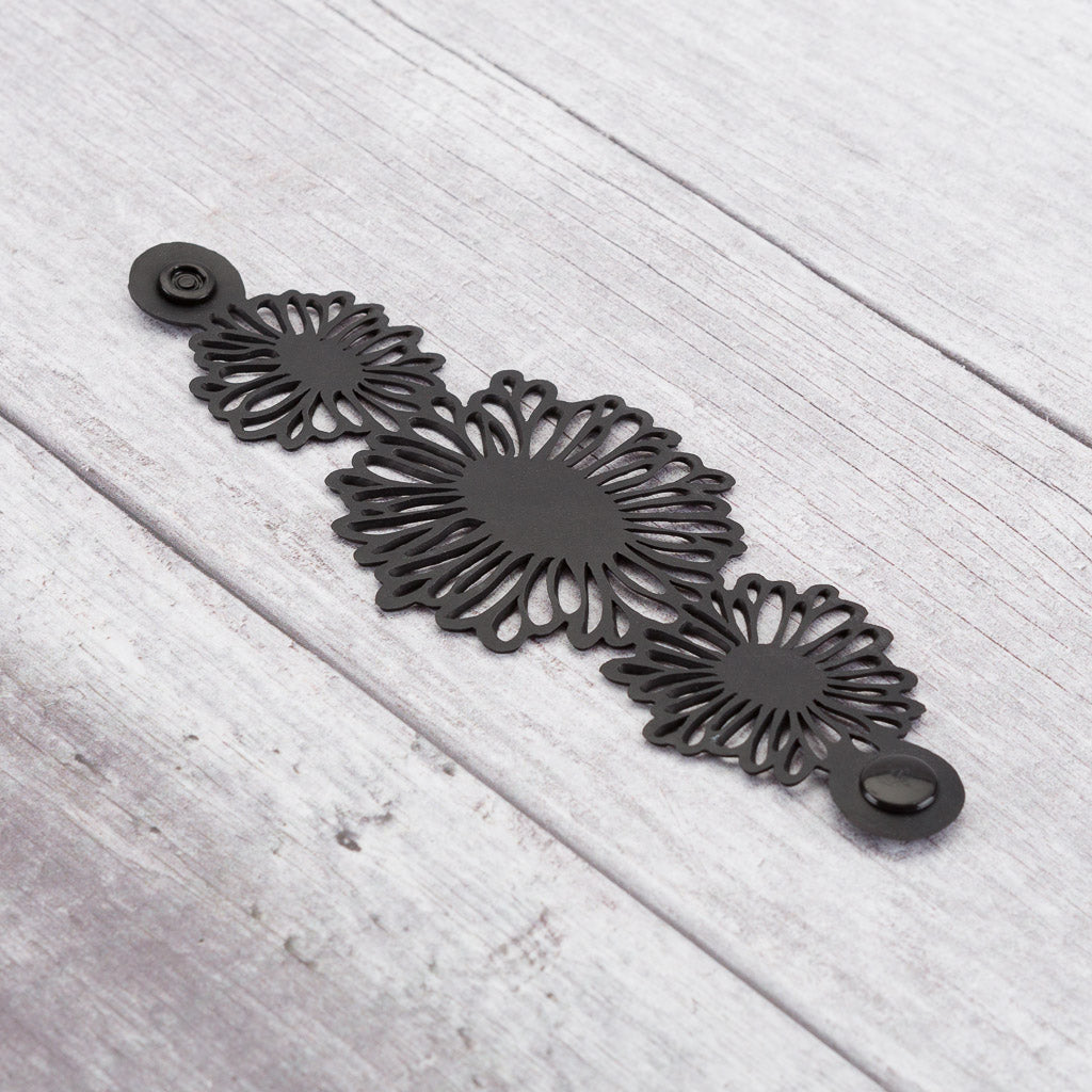 Dandelion Recycled Rubber Flower Cuff product view