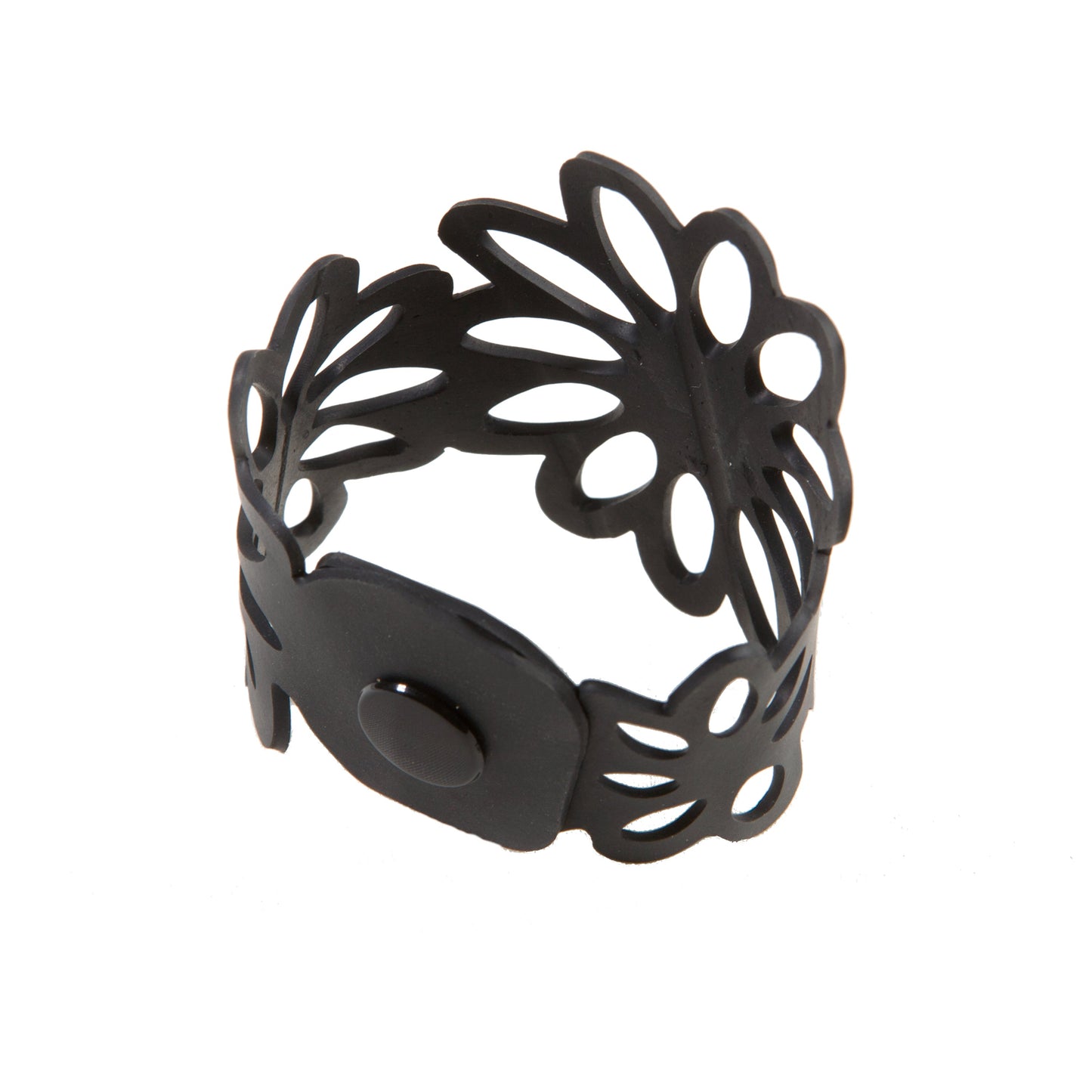 Flowers Recycled Rubber Floral Cuff