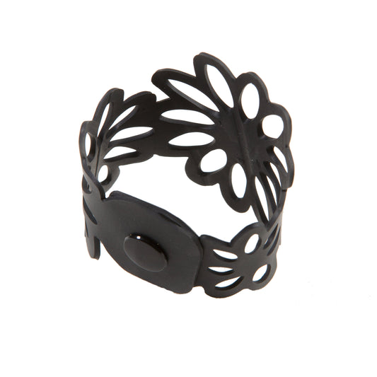 Flowers Recycled Rubber Floral Cuff
