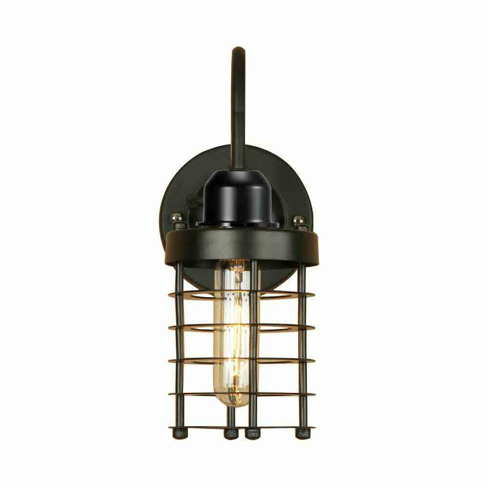 The Dock Light Collection Black Cage Wall Lights
