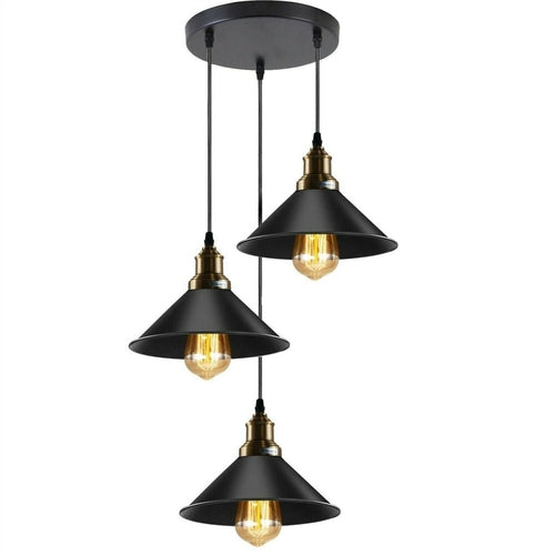 3 Pendant Light Fixture Brass Over the Kitchen Island