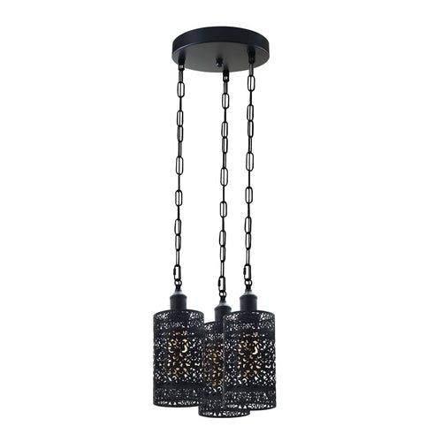 Pendant Light 3 Way Ceiling Barrel Cage Lighting Fixture