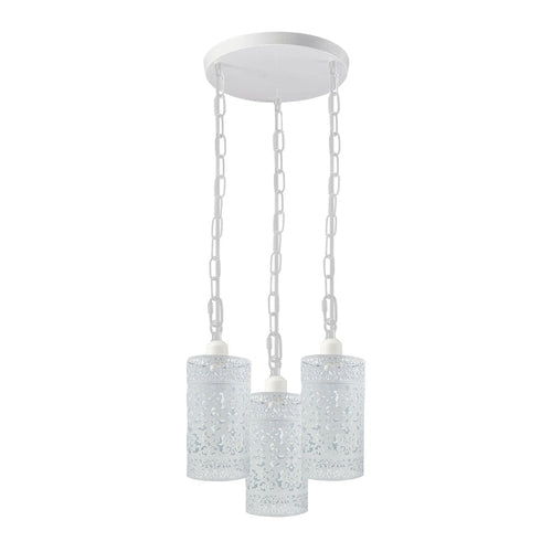 Pendant Light 3 Way Ceiling Barrel Cage Lighting Fixture