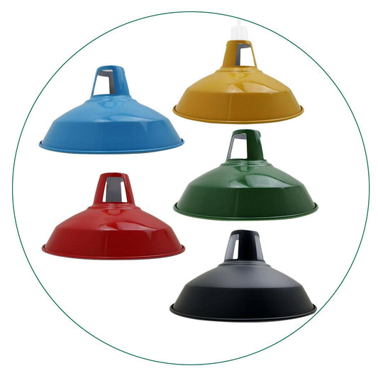 Metal Barn Shape Colourful Ceiling Light Shades