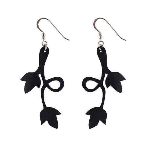 Evelyn Climbing Flower Recycled Rubber Earrings product view