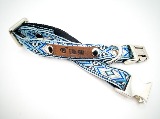 Regal Cotton Paws Handmade Designer Dog Collar with Engraved Buckle