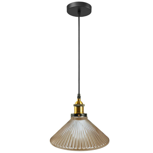 Industrial Suspended Ceiling Lights Style Glass Lamp Shade