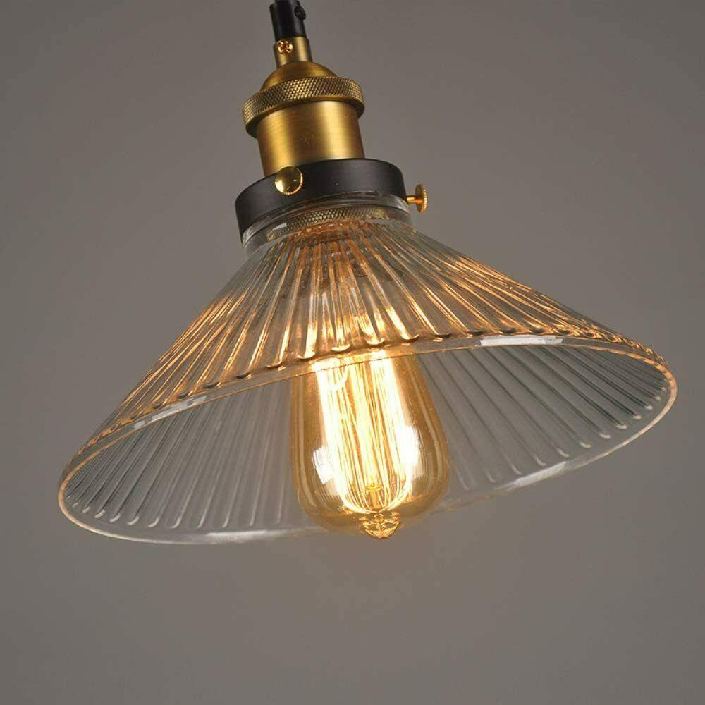 Industrial Suspended Ceiling Lights Style Glass Lamp Shade