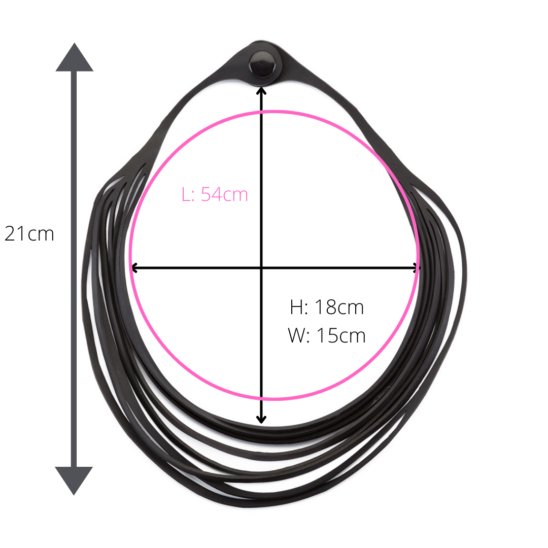 Carter Layered Recycled Rubber Necklace product view