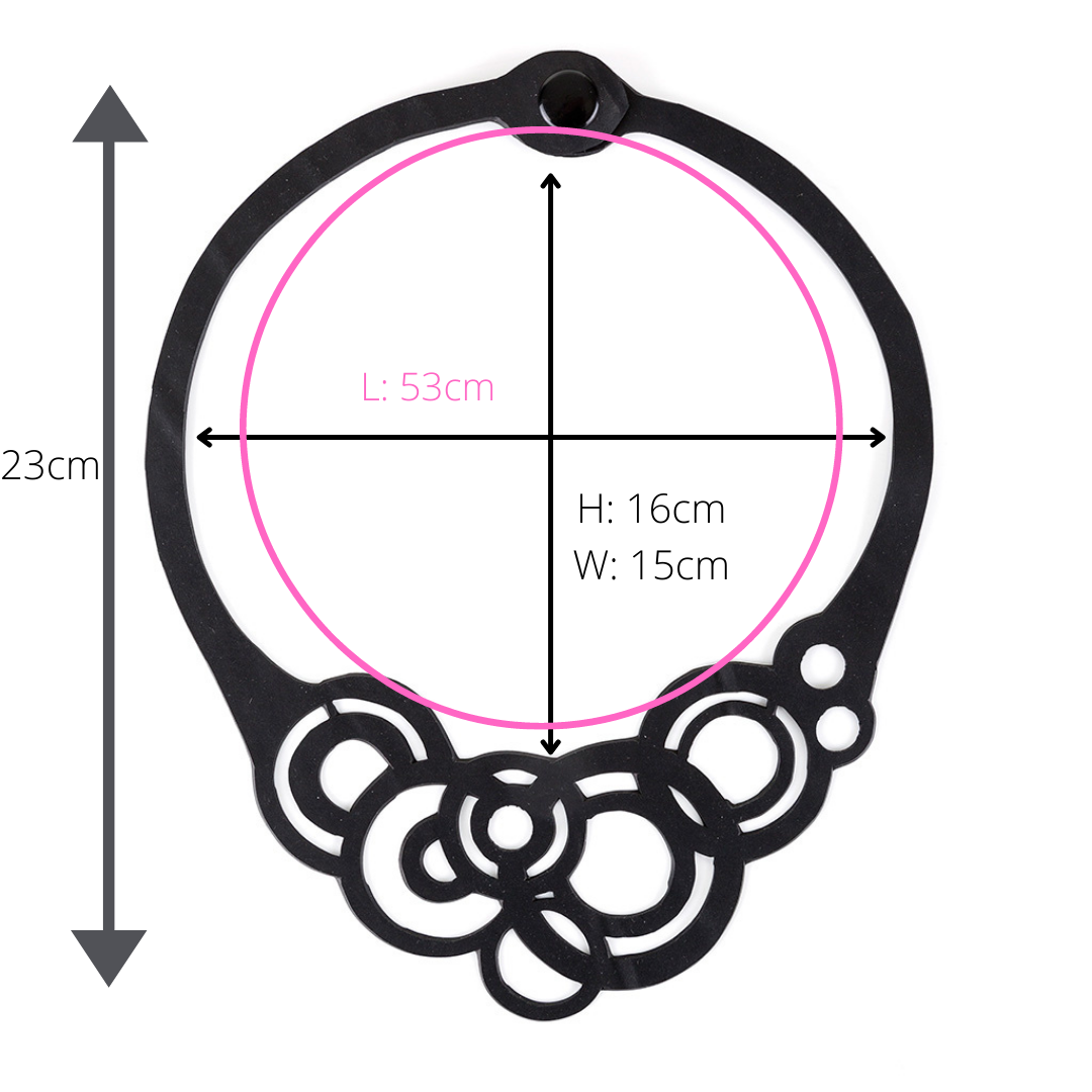 Orbit Circular Recycled Rubber Necklace product view