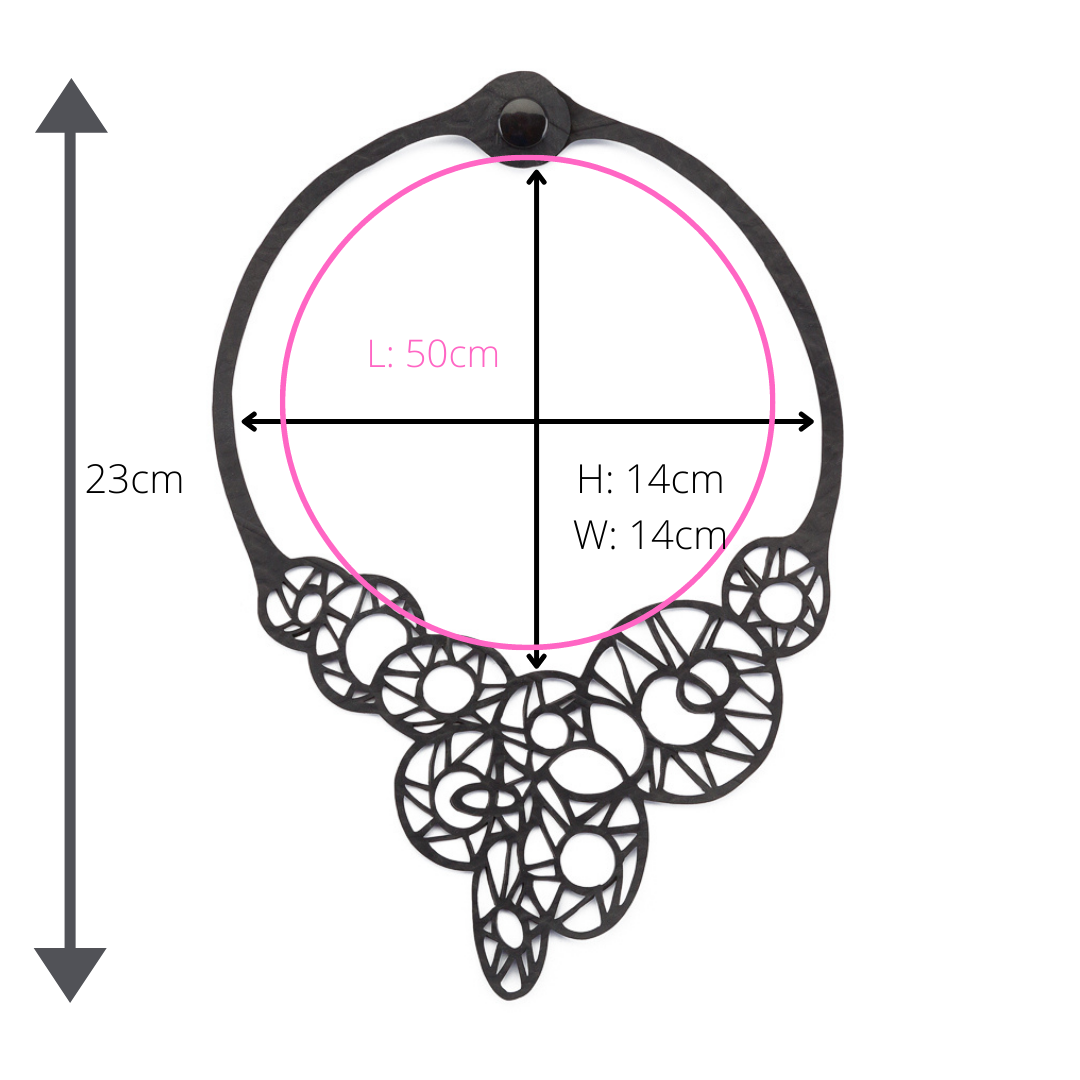 Stellar Geometric Recycled Rubber Necklace product view