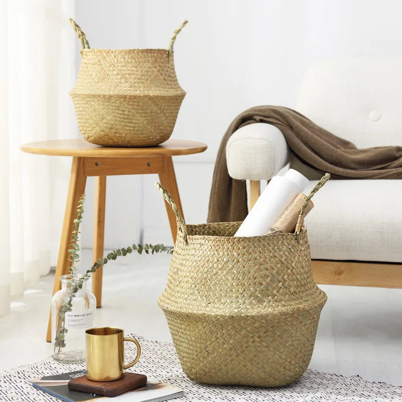 Seaweed Wicker Basket