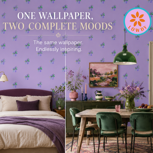 Posy Riot - Eva May - Signature Wallpaper - Purple Haze