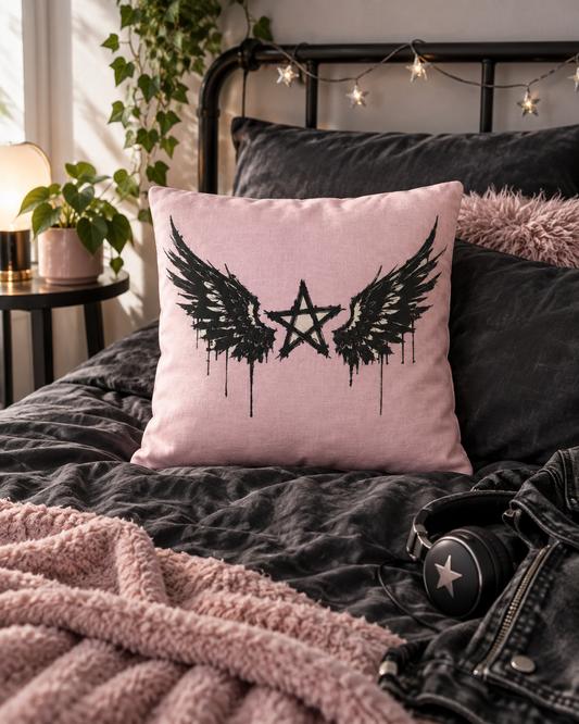 Rebel Riot - Star Wings Cushion - Blush