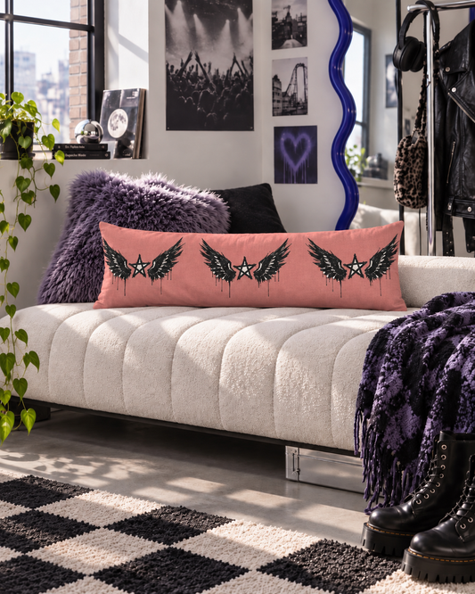 Rebel Riot - Star Wings Bolster Cushion - Apricot