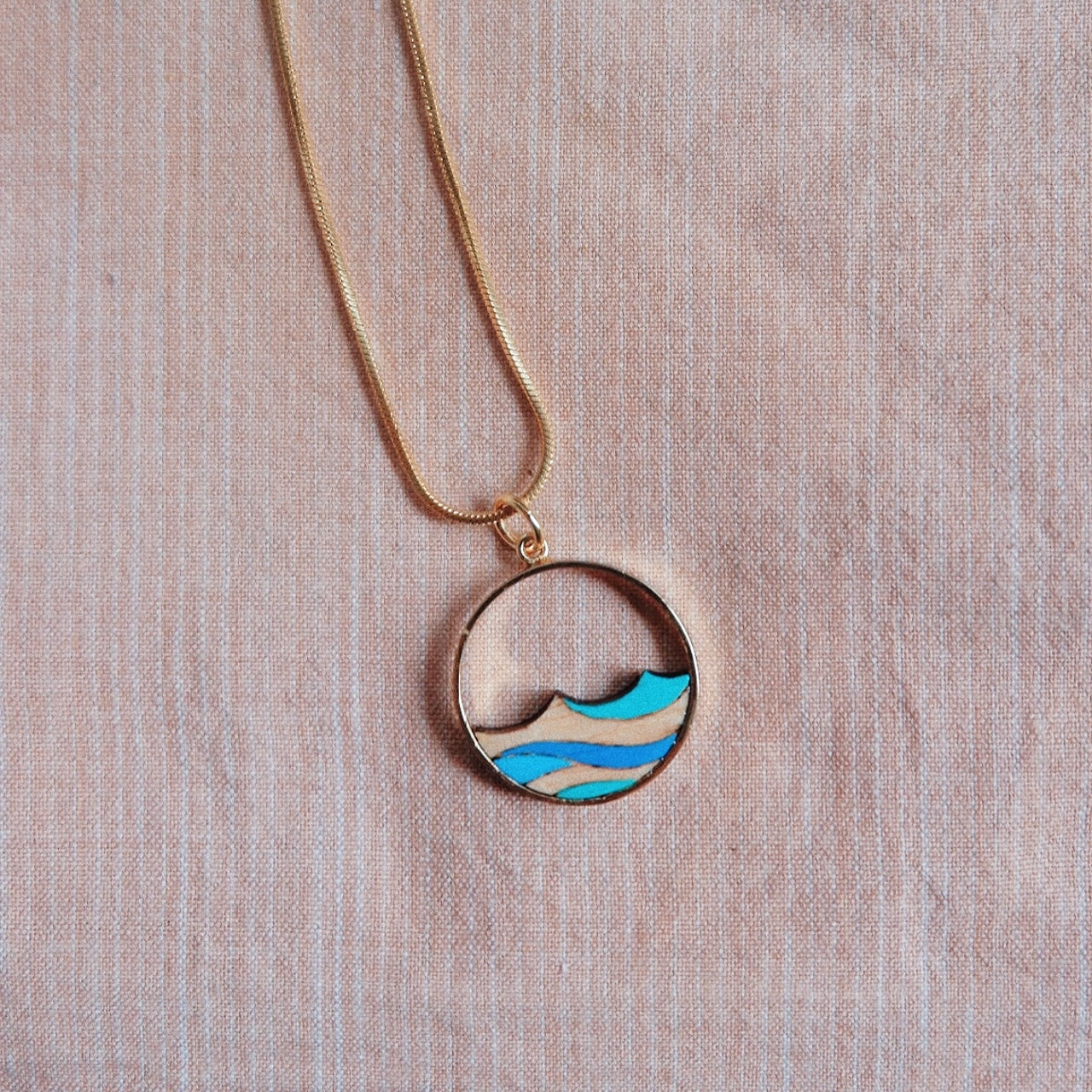 Ocean Recycled Wood Necklace