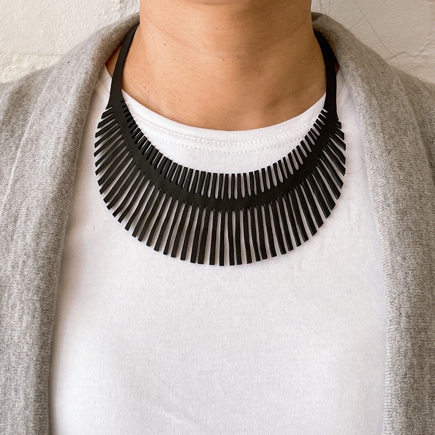 Fishbone Rubber Necklace