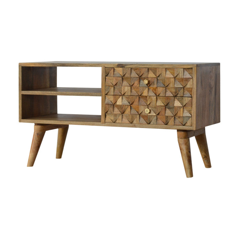 Diamond Carved Media Unit