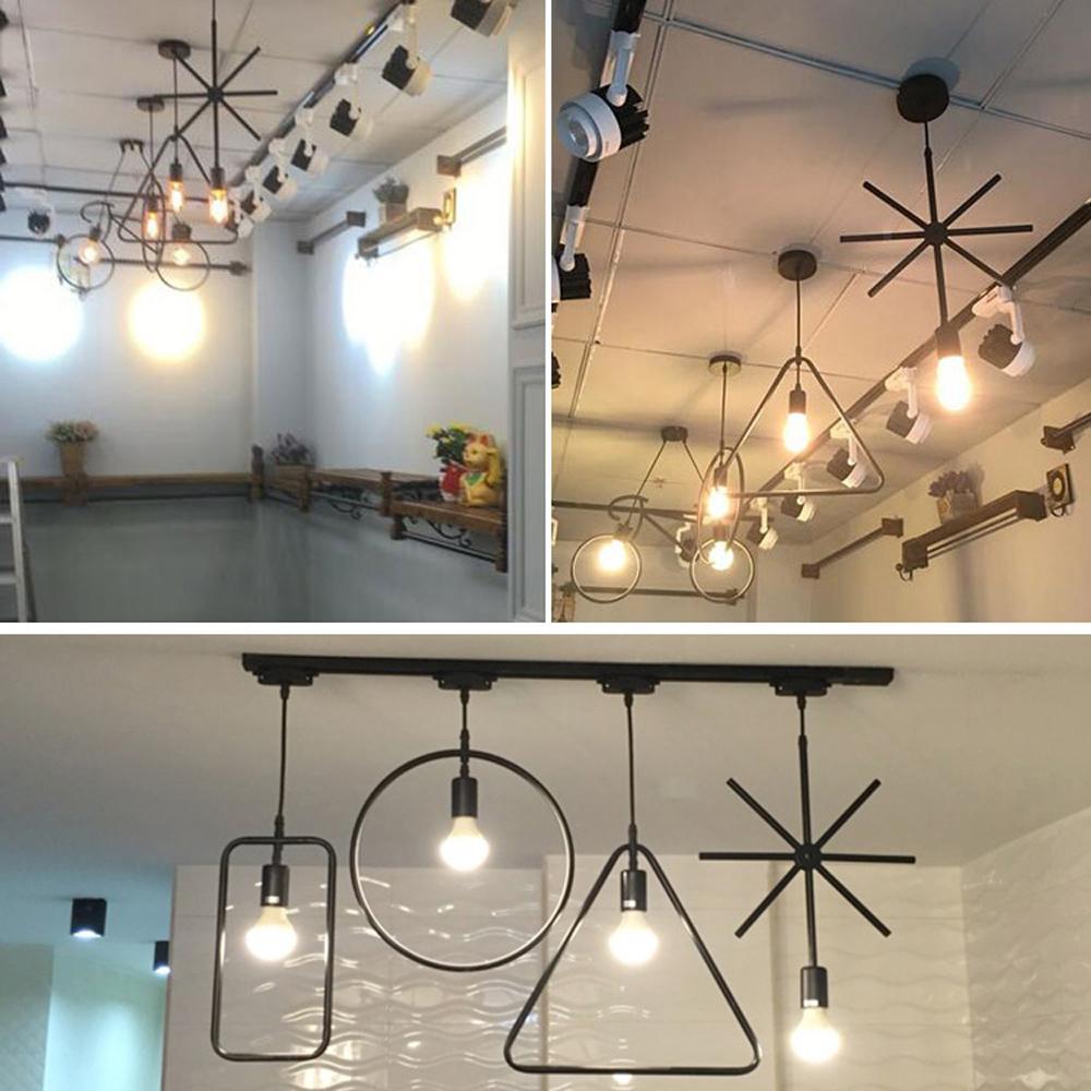 Ceiling Light Wire Lampshade Triangle Holder Pendant Light