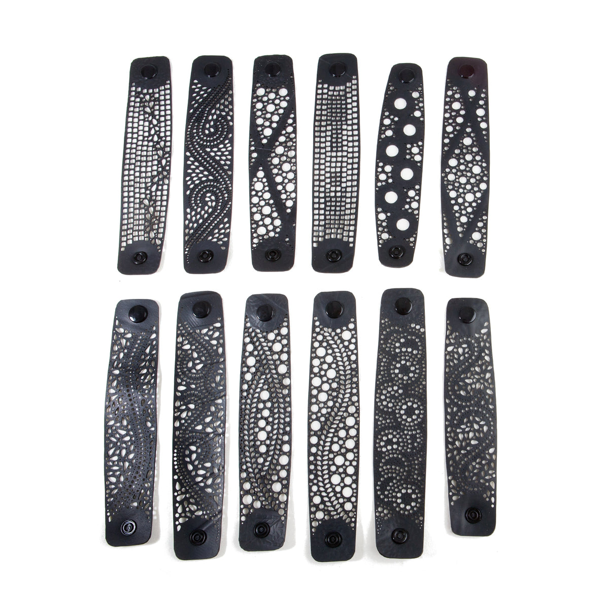 Kiki Recycled Rubber Cutwork Cuff product view