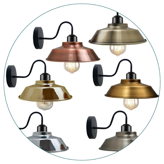 Retro Industrial Wall Lights Indoor E27 Indoor Sconce Metal Bowl Shape