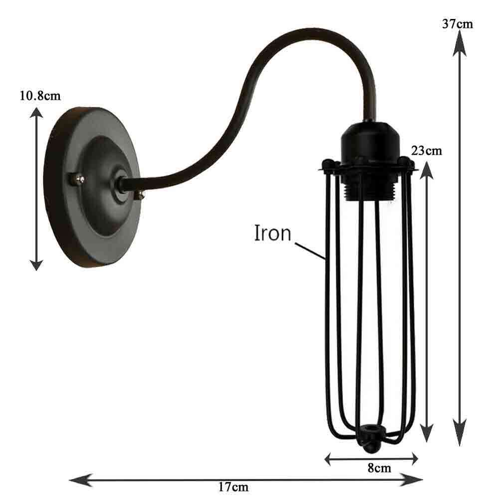 The Dock Light Collection Black Cage Wall Lights