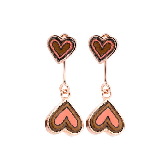 Love Recycled Wood Earrings