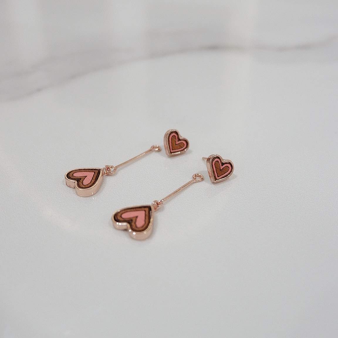 Love Recycled Wood Earrings