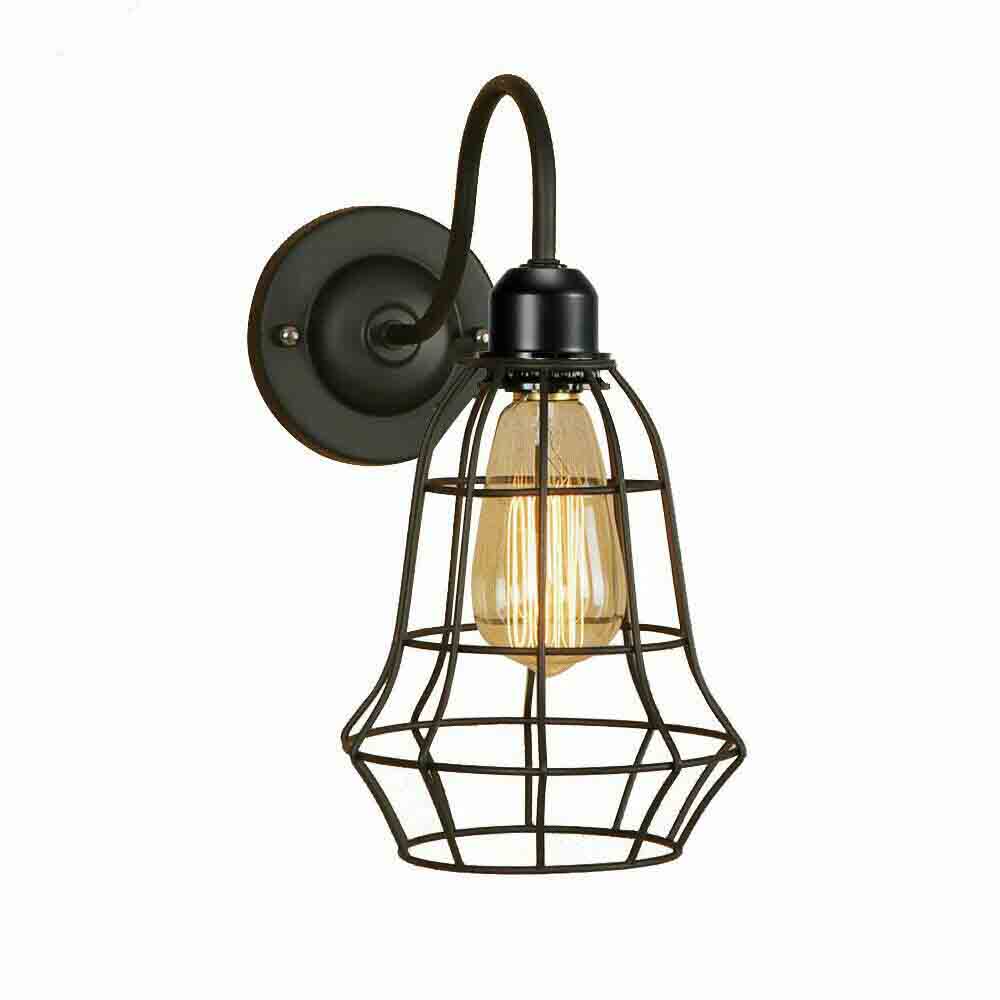 The Dock Light Collection Black Cage Wall Lights