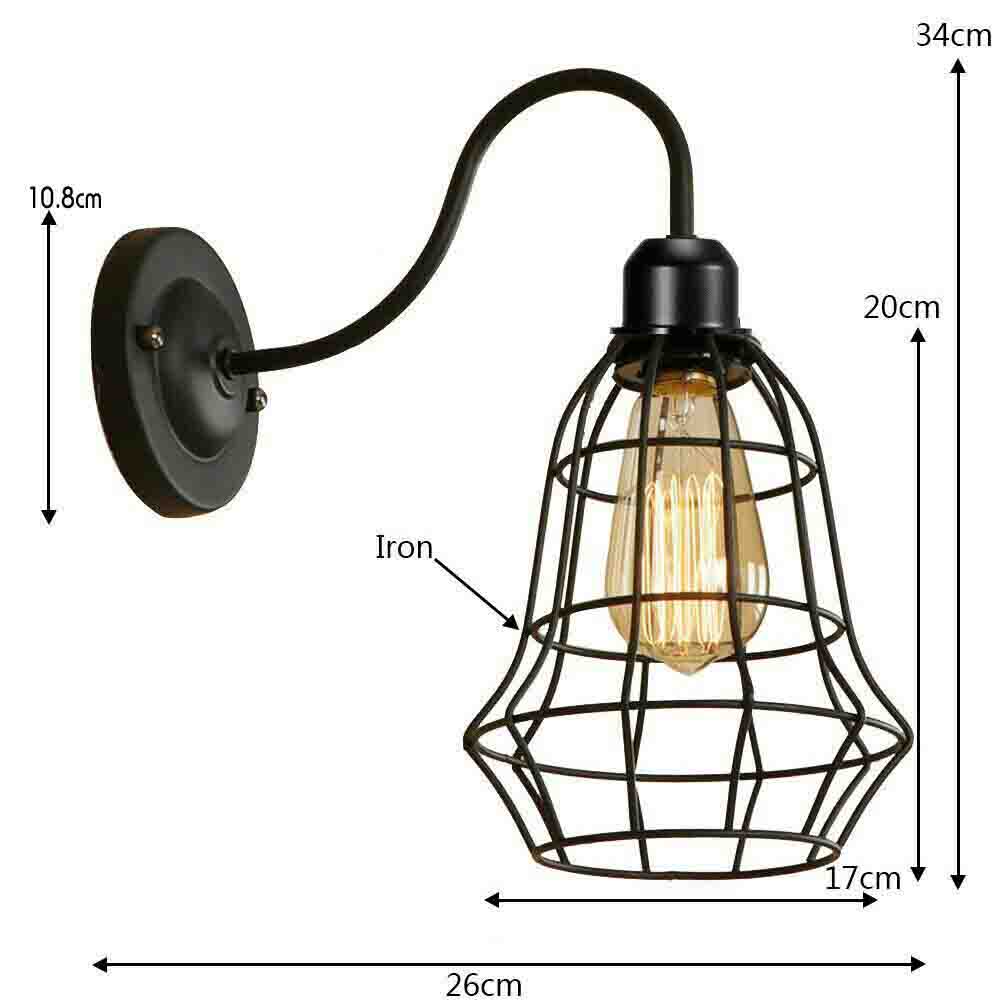 The Dock Light Collection Black Cage Wall Lights