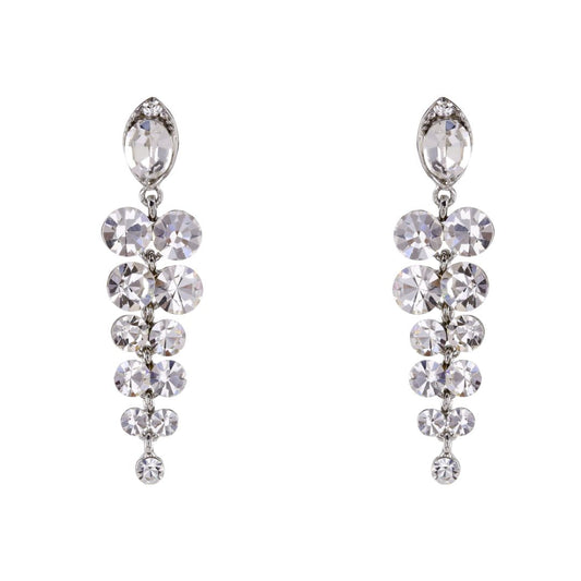 loveRocks Crystal Grape Chanderlier Earrings