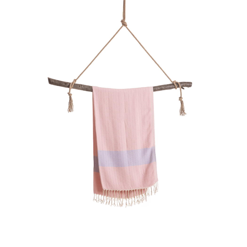 Beach Spa Turkish Hammam Towel Balik Pink/Lila