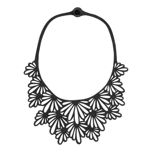 Marigold recycled rubber statement necklace alternative view