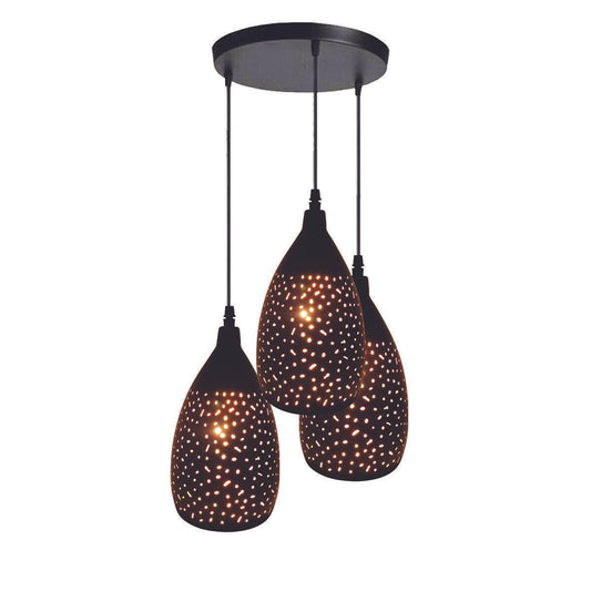 Modern Design Ceiling 3 Pendant Shade Light Set