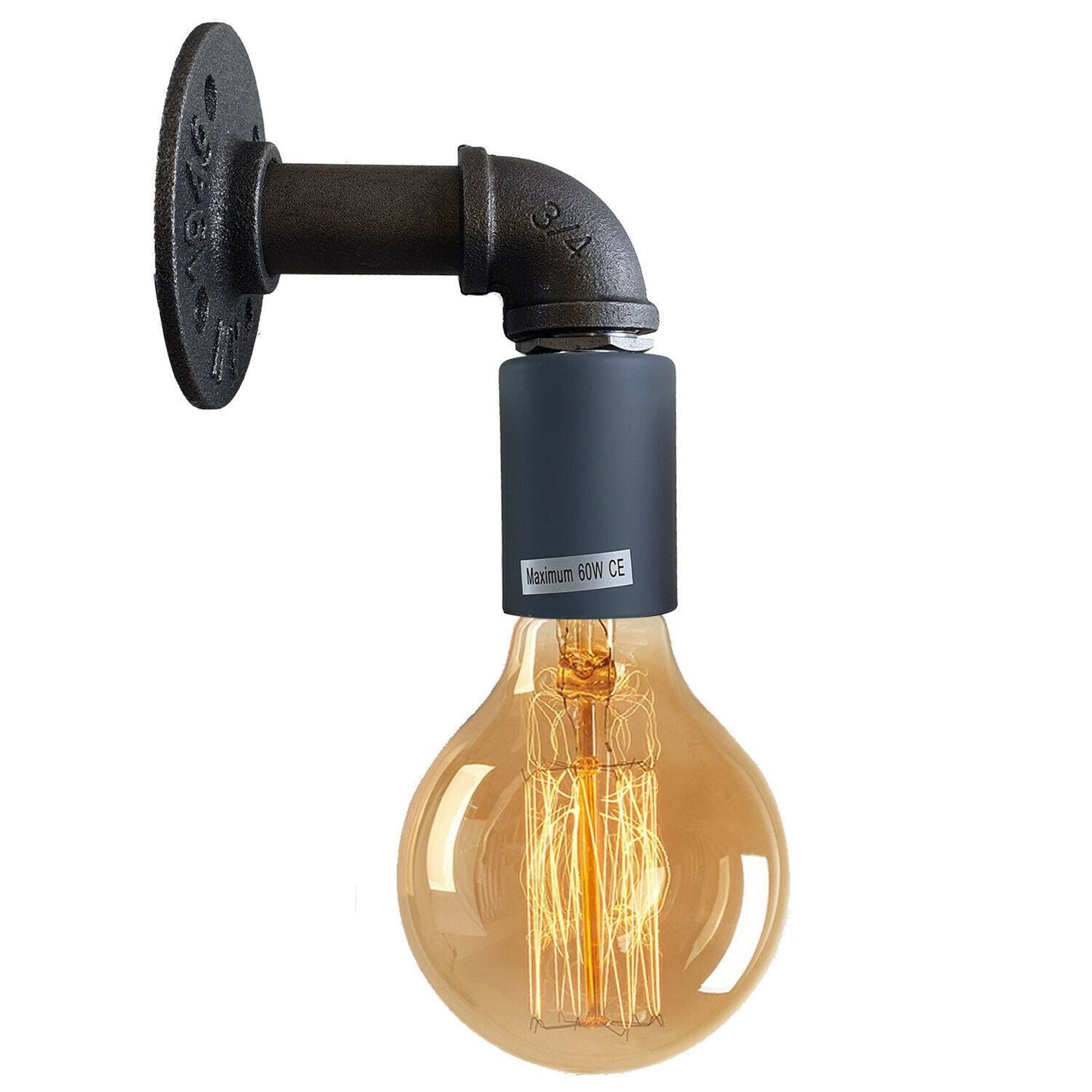 Water Pipe Wall Lamp Industrial style single wall light fitting