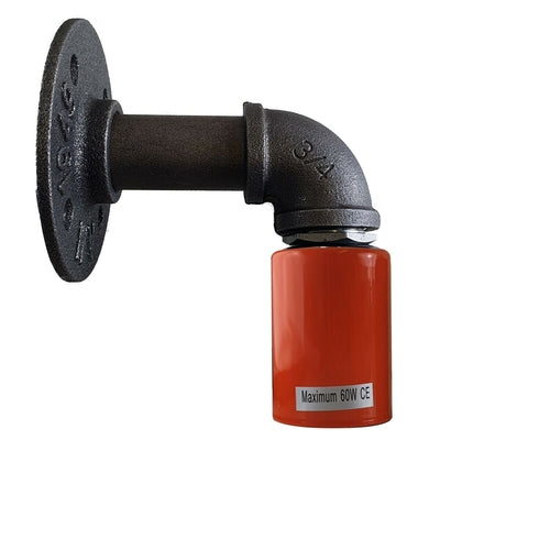 Water Pipe Wall Lamp Industrial style single wall light fitting