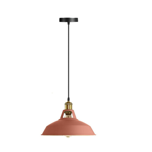 Modern Pink Colour Lampshade Industrial Retro Style Metal Ceiling