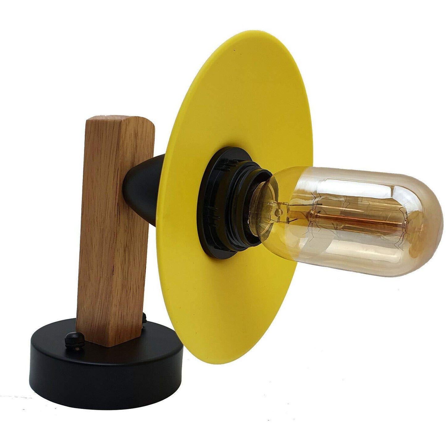 2 Pack Yellow Modern Vintage Wood Wall Light fixtures