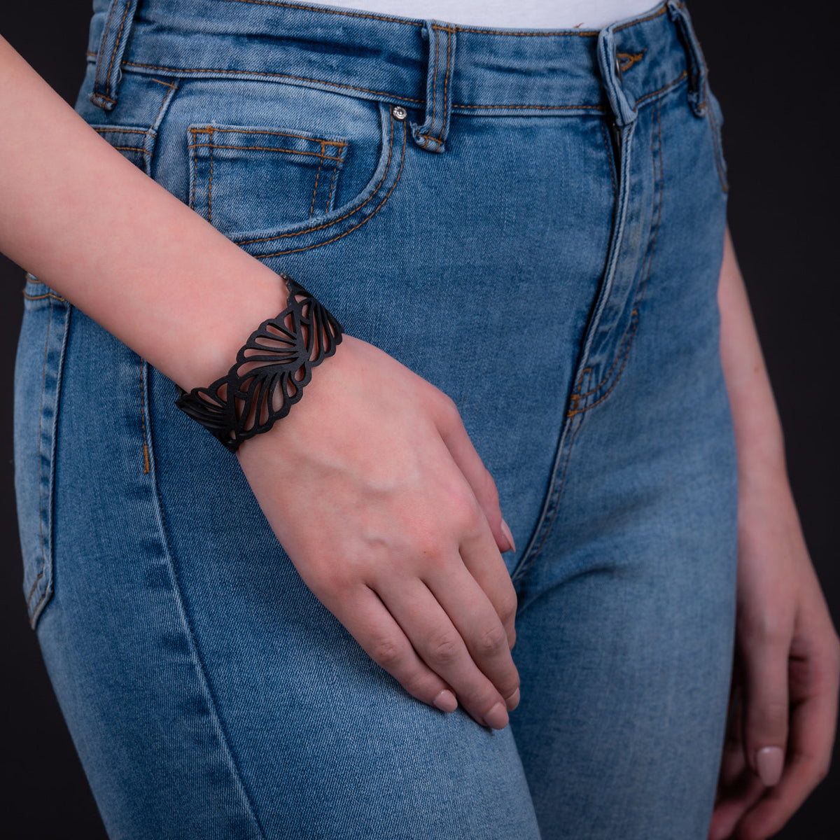 Weave Recycled Rubber Cuff