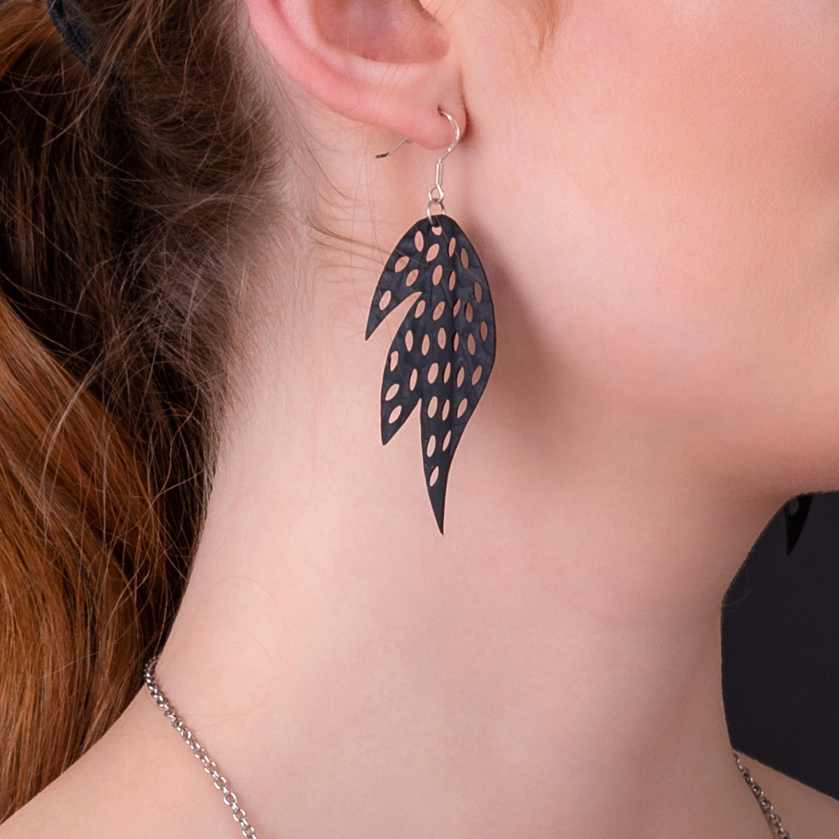 Sunburst Recycled Rubber Earrings