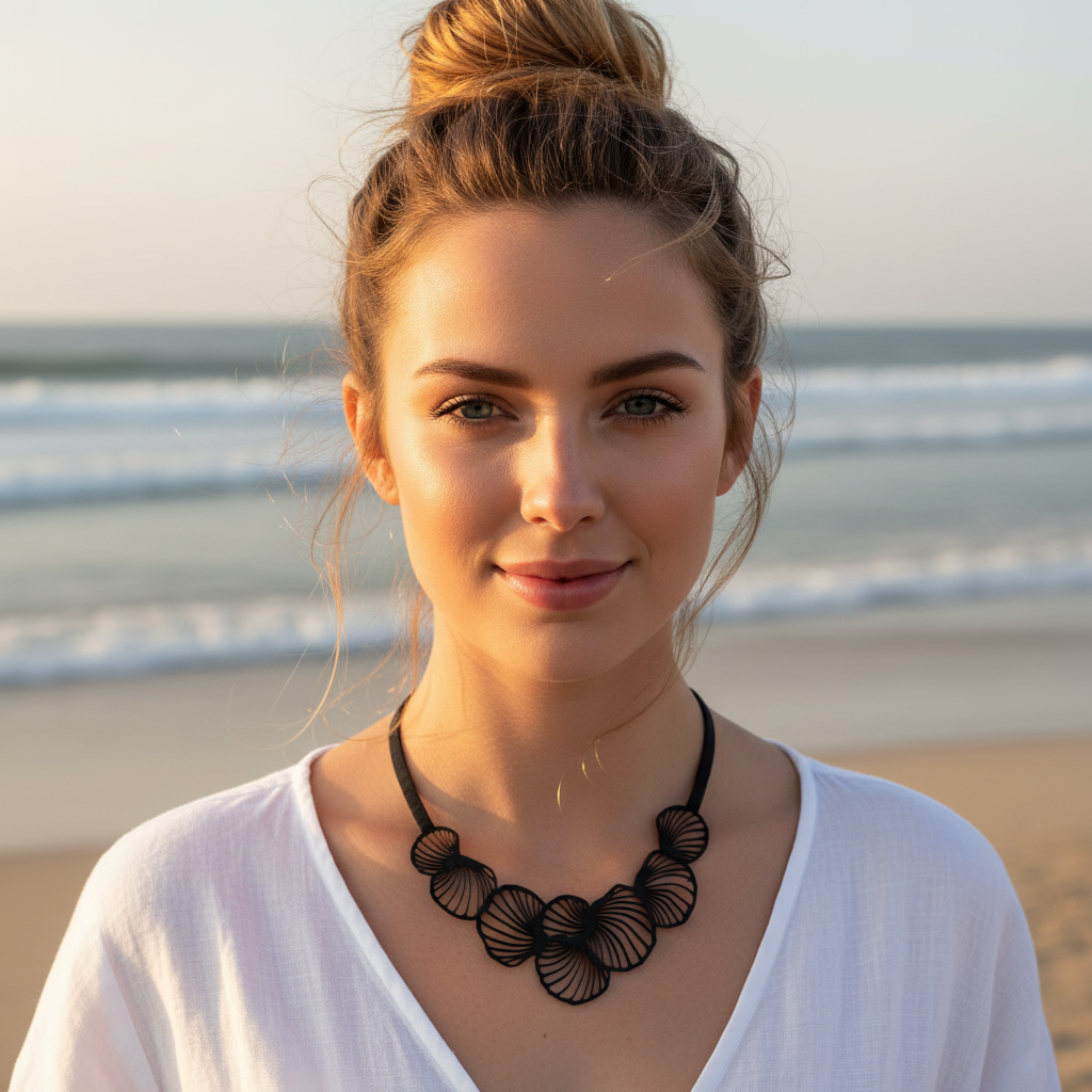 Shell Chic Rubber Necklace