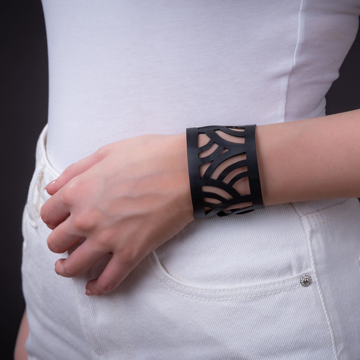 Seraphine Recycled Rubber Cuff product view