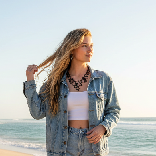 Stars Rubber Necklace