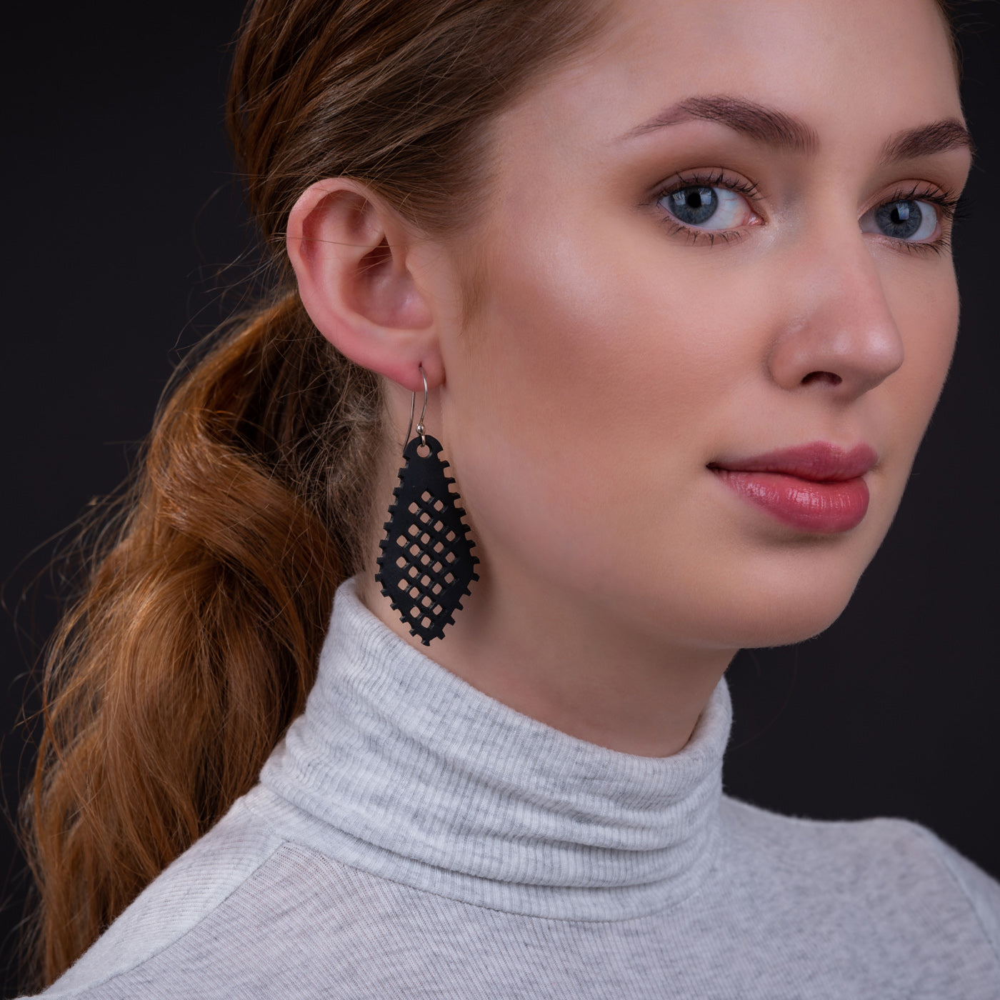 Boho Chic Recycled Rubber Earrings