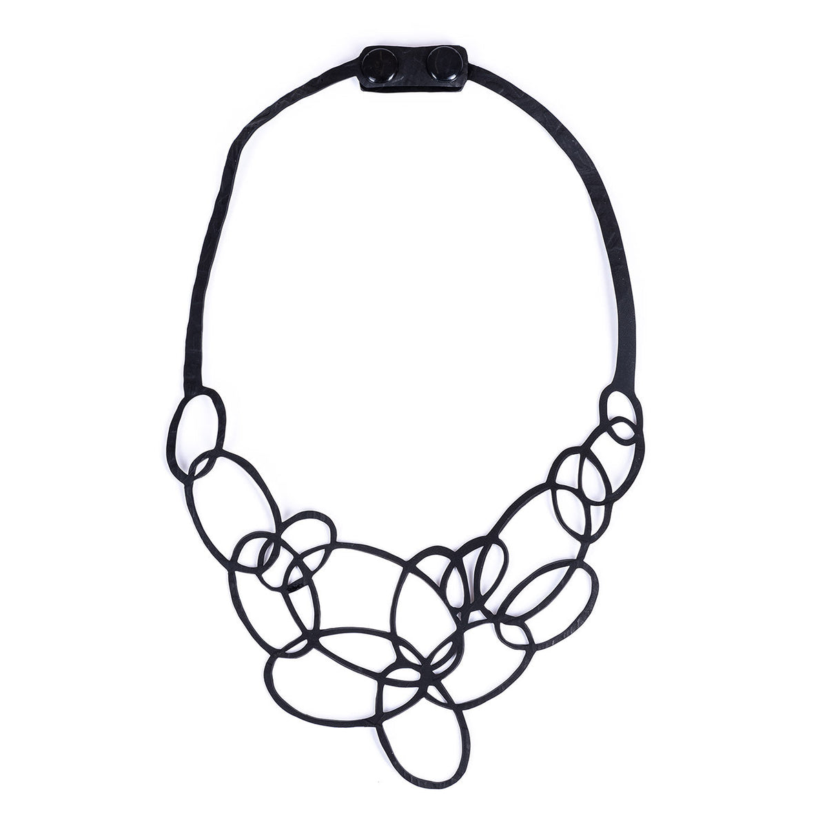 Infinity Recycled Rubber Statement Necklace product view