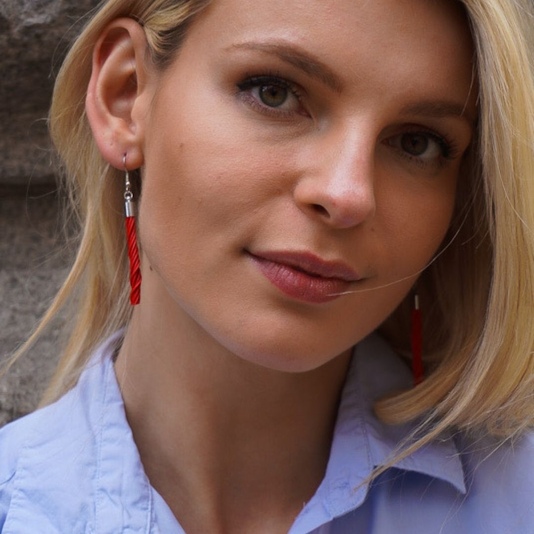Candy Recycled Electrical Wire Earrings product view