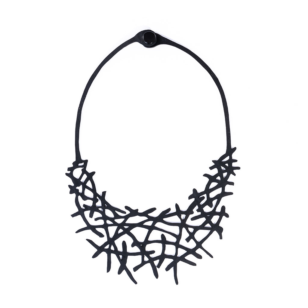 Alga Recycled Rubber Statement Necklace product view