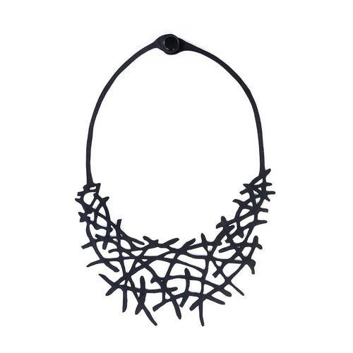 Alga Recycled Rubber Statement Necklace product view